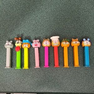 PEZ Garfield And Friends lot of 9 Dispensers